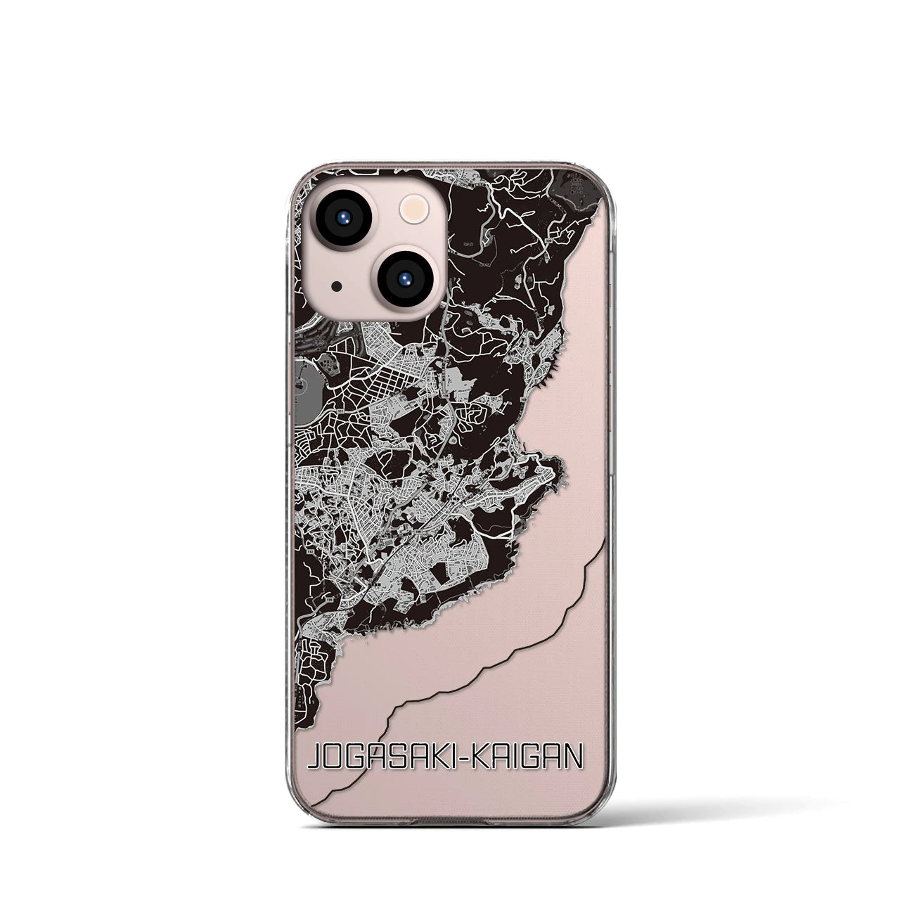 【城ヶ崎海岸(静岡県)】地図柄iPhoneケース(クリアタイプ)