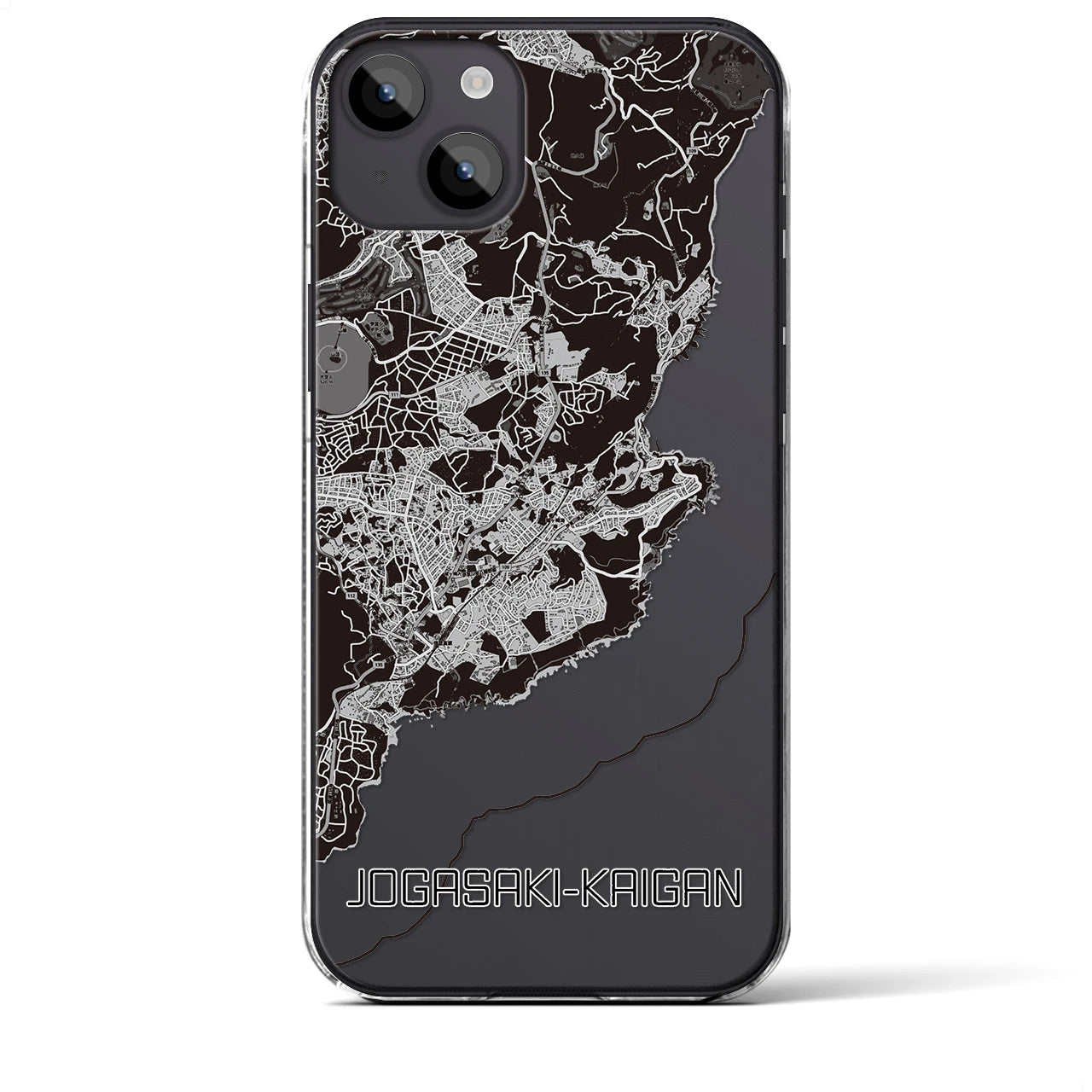 【城ヶ崎海岸(静岡県)】地図柄iPhoneケース(クリアタイプ)