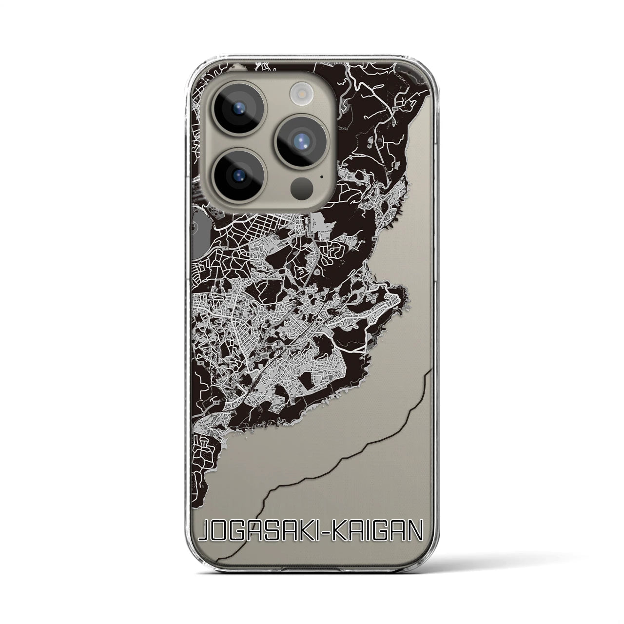 【城ヶ崎海岸(静岡県)】地図柄iPhoneケース(クリアタイプ)