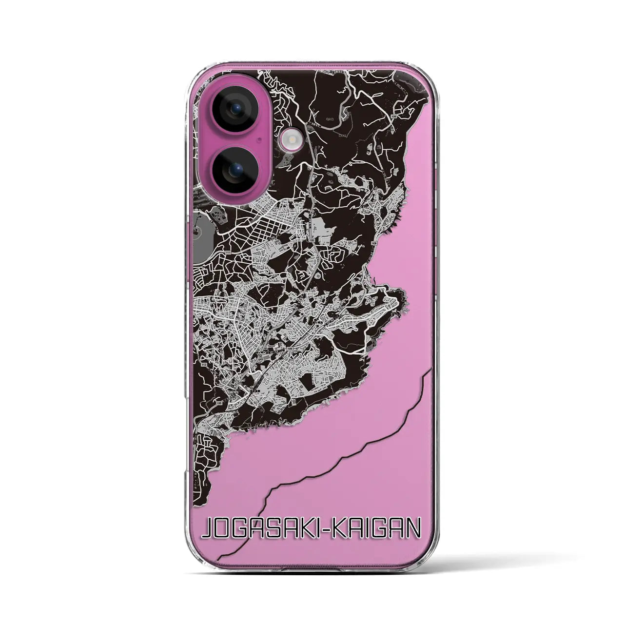 【城ヶ崎海岸(静岡県)】地図柄iPhoneケース(クリアタイプ)