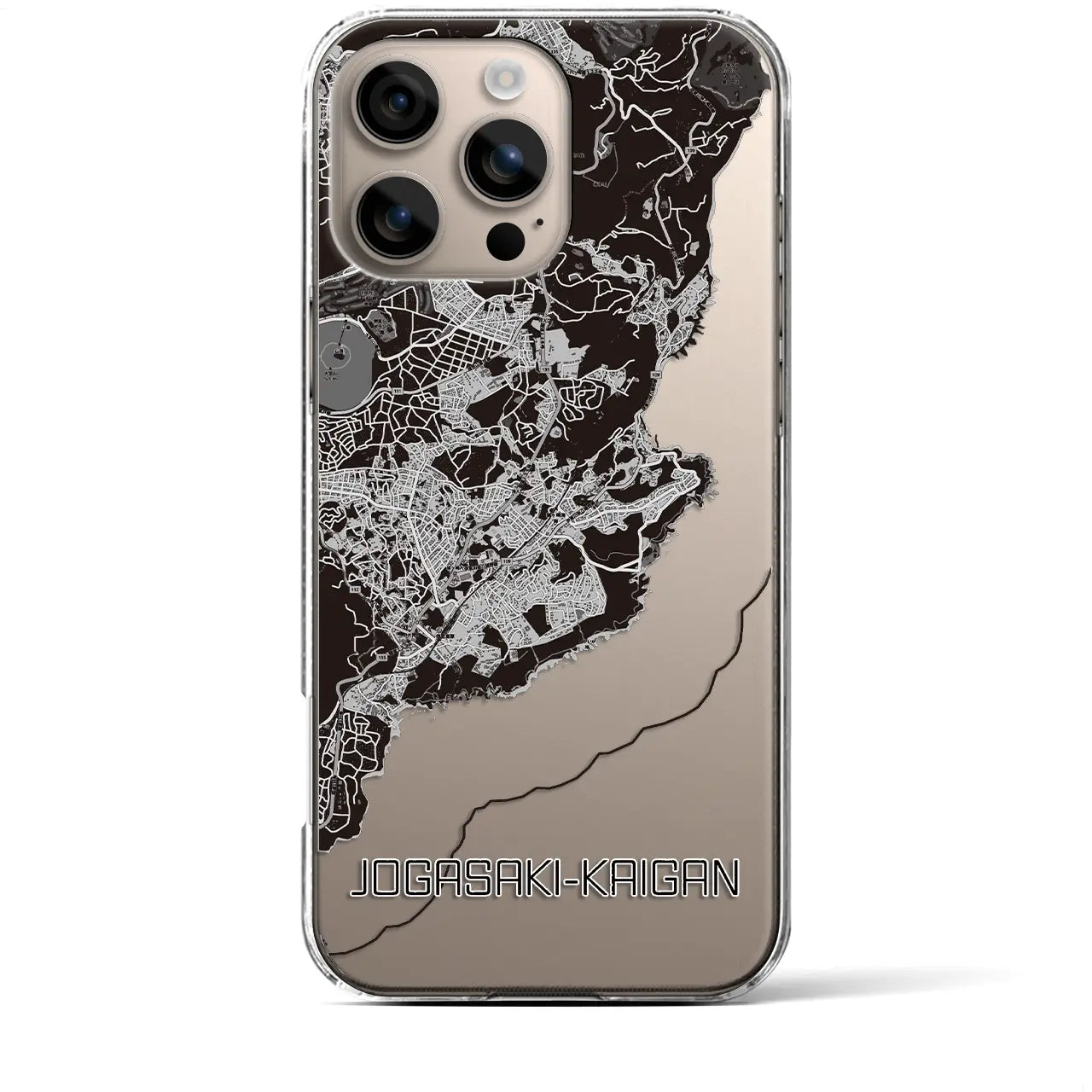 【城ヶ崎海岸(静岡県)】地図柄iPhoneケース(クリアタイプ)