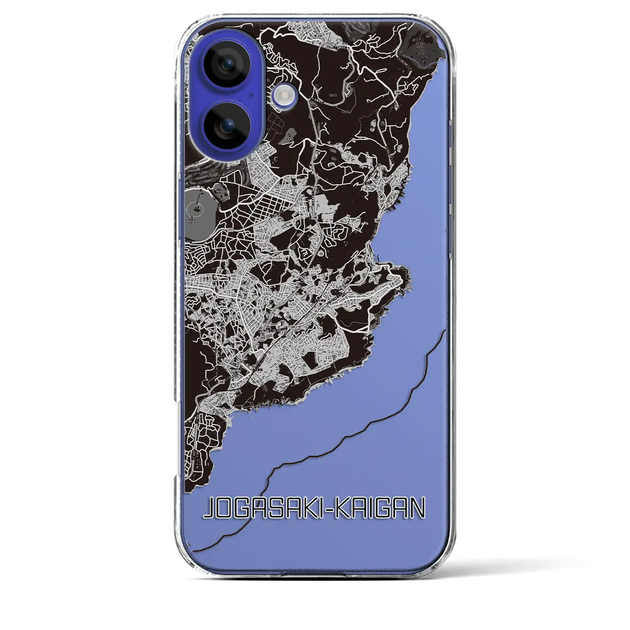 【城ヶ崎海岸(静岡県)】地図柄iPhoneケース(クリアタイプ)