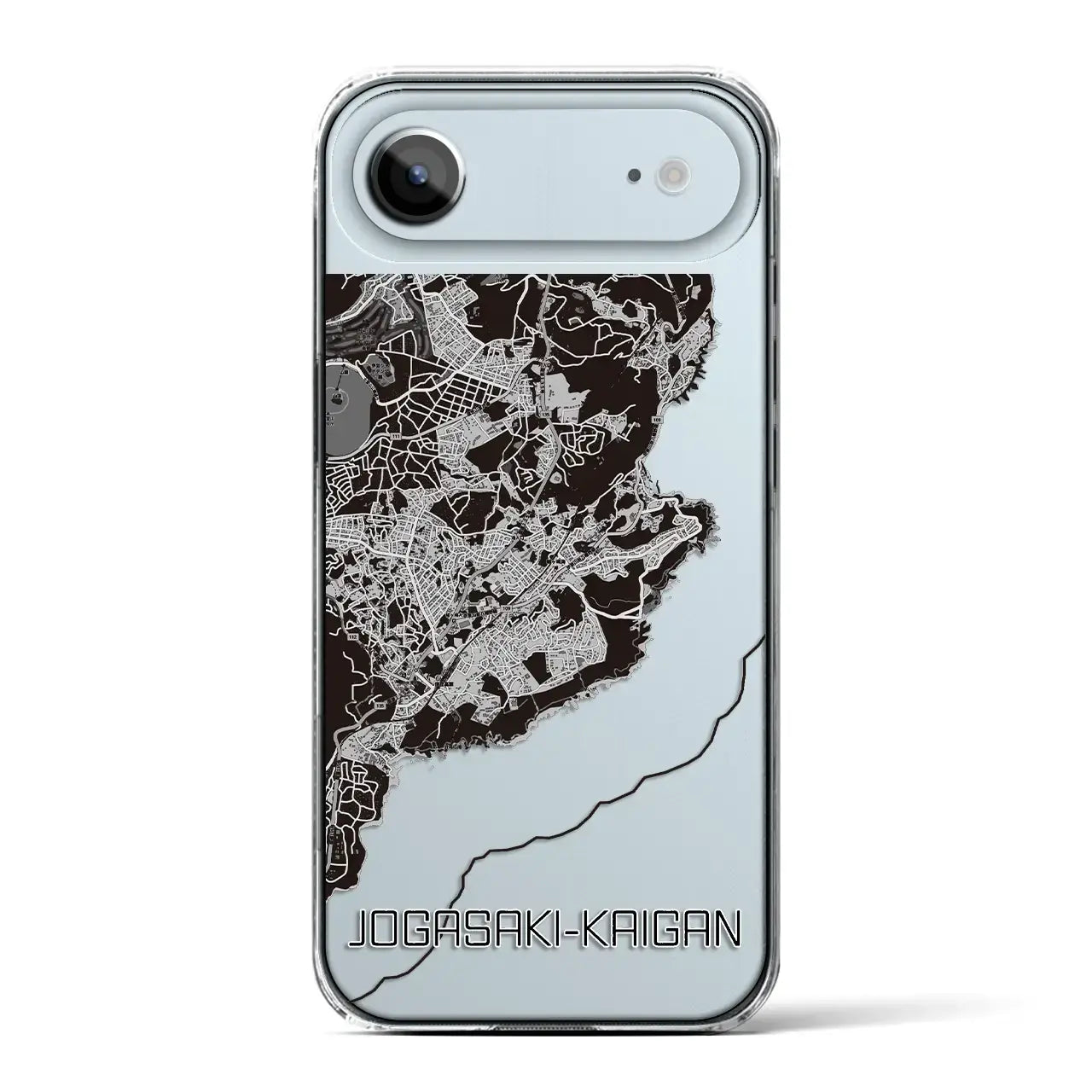 【城ヶ崎海岸(静岡県)】地図柄iPhoneケース(クリアタイプ)