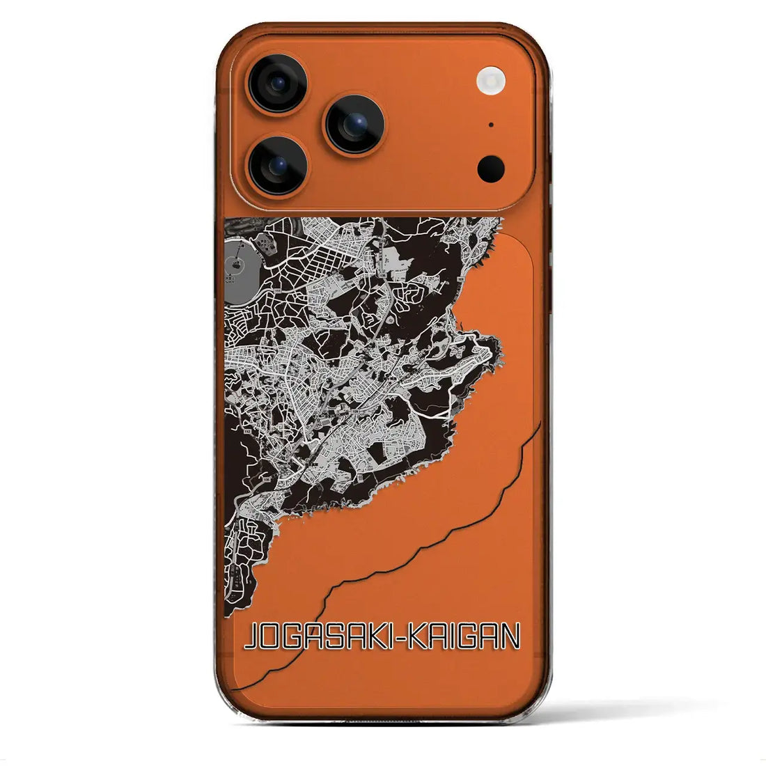 【城ヶ崎海岸(静岡県)】地図柄iPhoneケース(クリアタイプ)