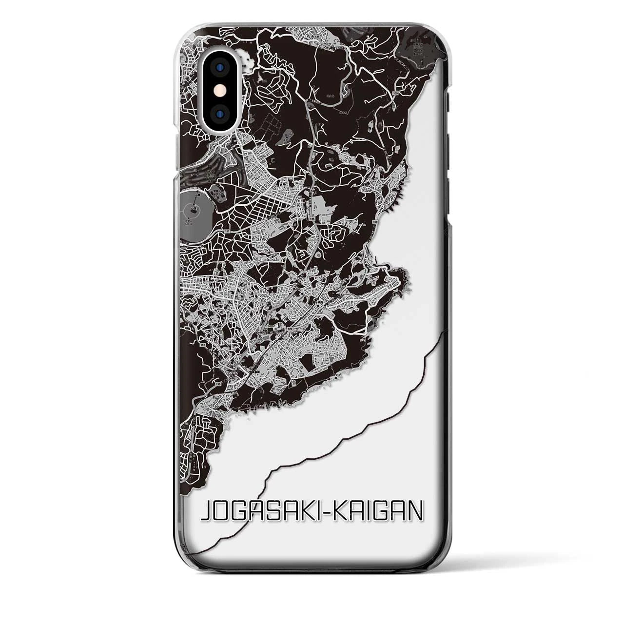 【城ヶ崎海岸(静岡県)】地図柄iPhoneケース(クリアタイプ)