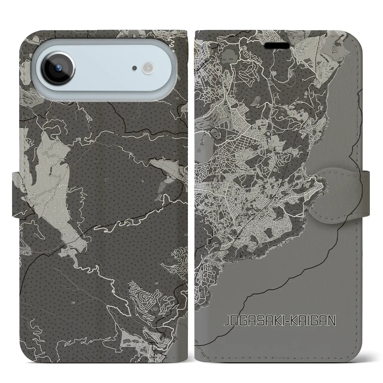 【城ヶ崎海岸(静岡県)】地図柄iPhoneケース(手帳タイプ)