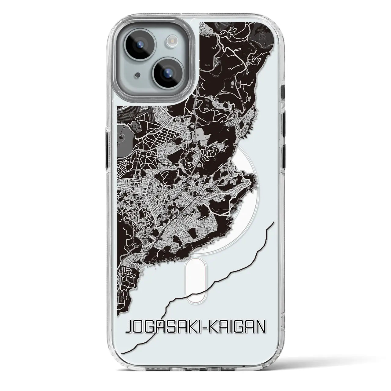 【城ヶ崎海岸(静岡県)】地図柄iPhoneケース(MagSafeタイプ)