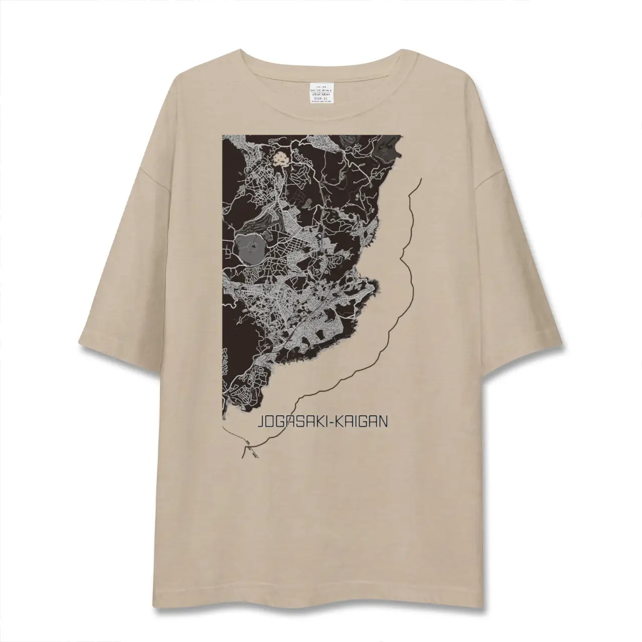 【城ヶ崎海岸(静岡県)】地図柄ビッグシルエットTシャツ