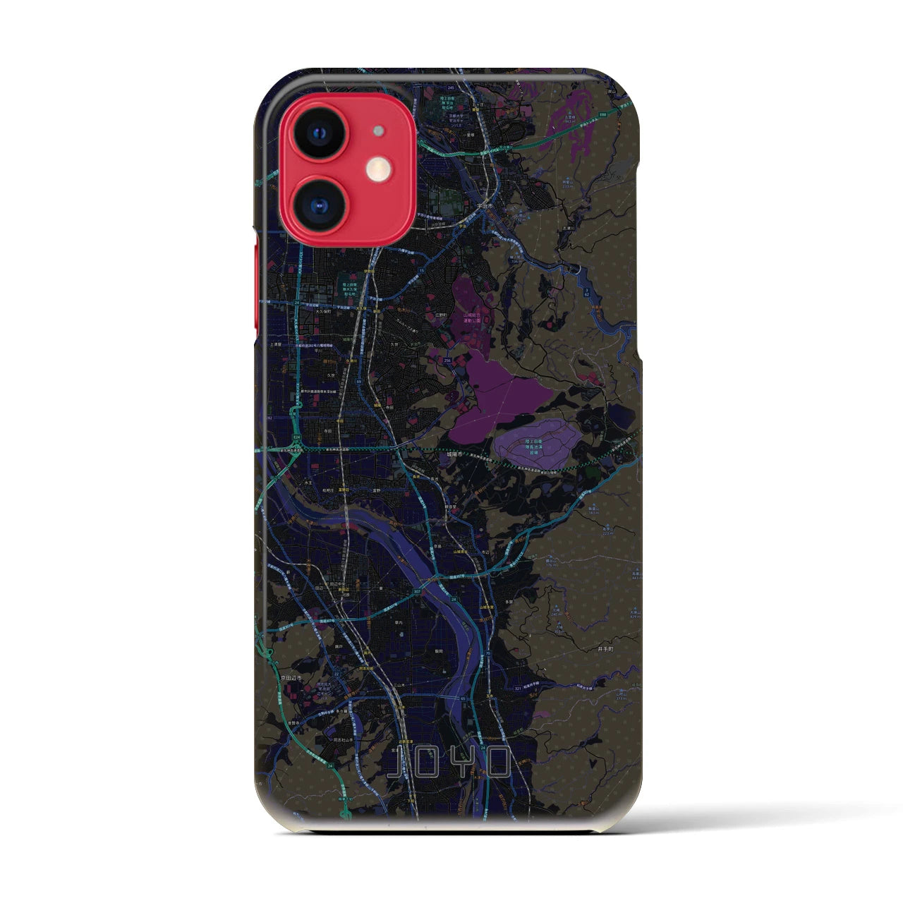 【城陽(京都府)】地図柄iPhoneケース(バックカバータイプ)