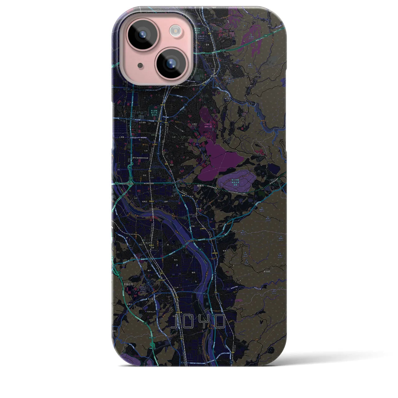 【城陽(京都府)】地図柄iPhoneケース(バックカバータイプ)