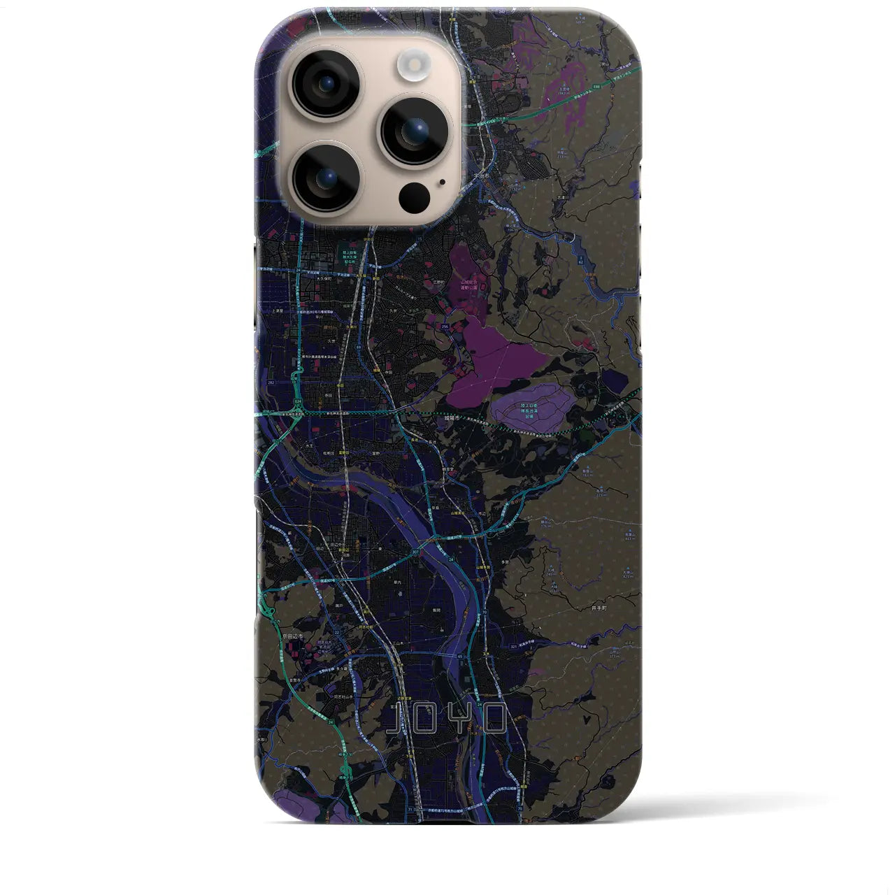 【城陽(京都府)】地図柄iPhoneケース(バックカバータイプ)