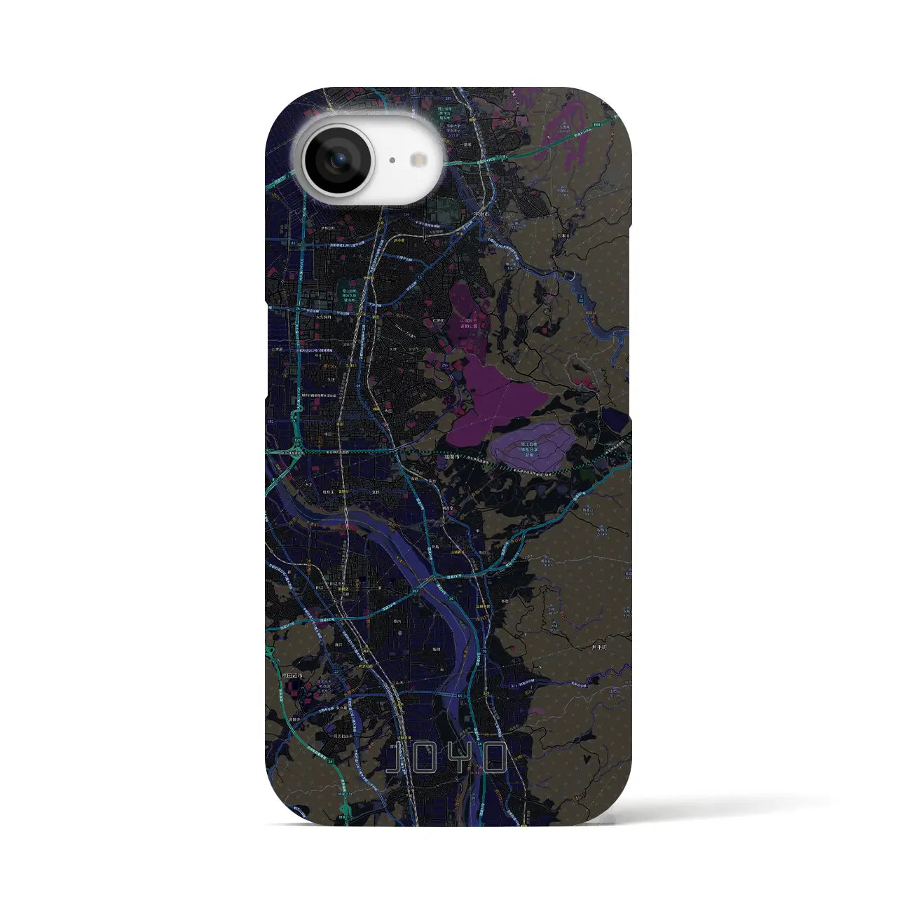 【城陽(京都府)】地図柄iPhoneケース(バックカバータイプ)
