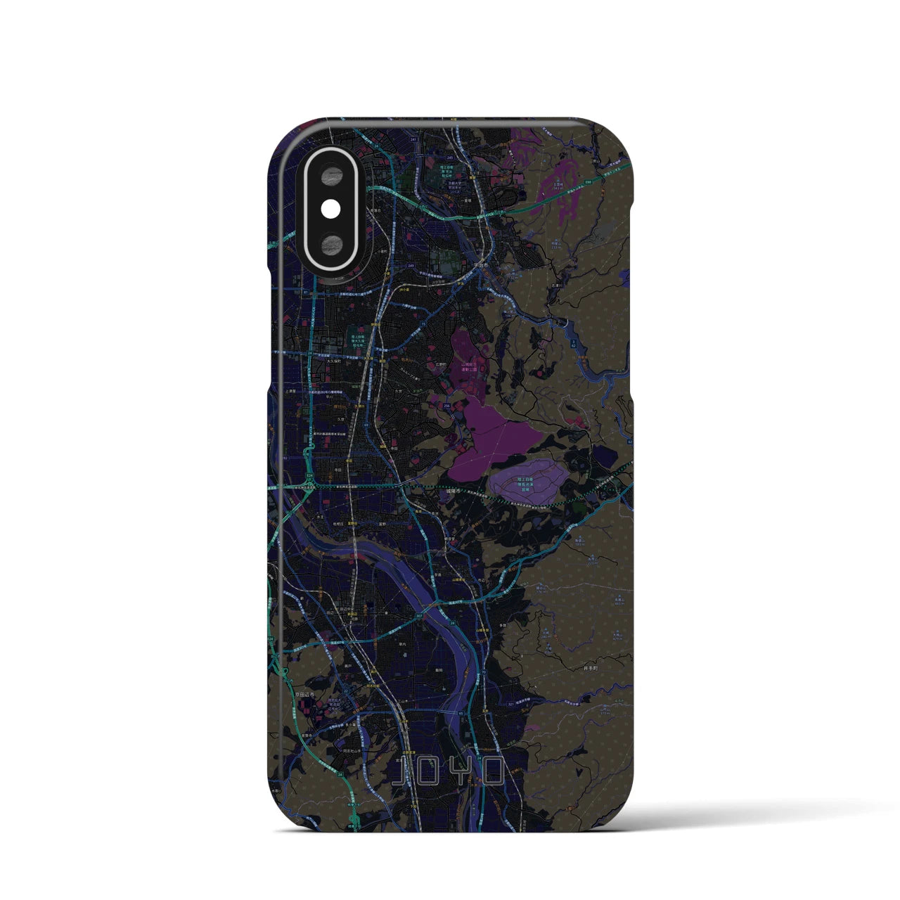 【城陽(京都府)】地図柄iPhoneケース(バックカバータイプ)