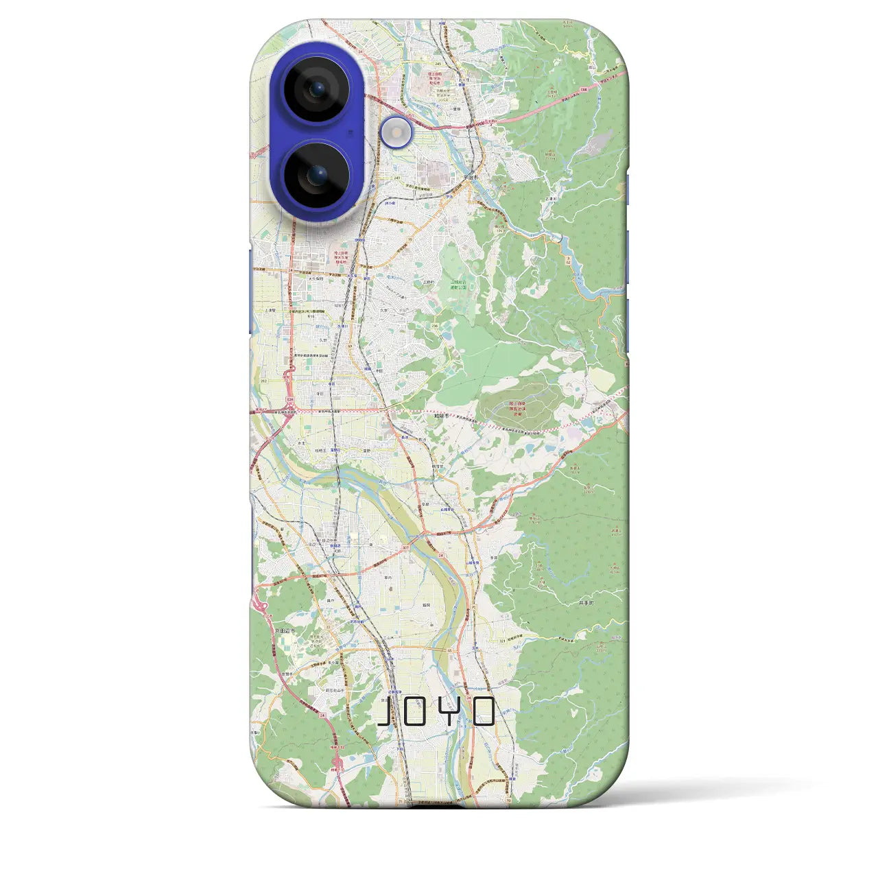 【城陽(京都府)】地図柄iPhoneケース(バックカバータイプ)ナチュラル・iPhone 16 Pro Max 用