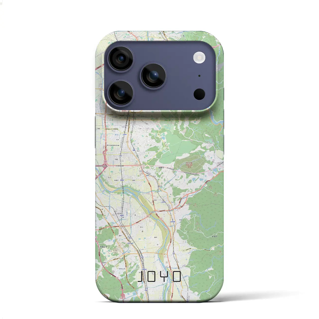 【城陽(京都府)】地図柄iPhoneケース(バックカバータイプ)ナチュラル・iPhone 17 Pro Max 用