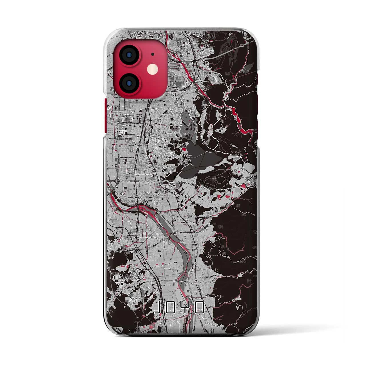 【城陽(京都府)】地図柄iPhoneケース(クリアタイプ)