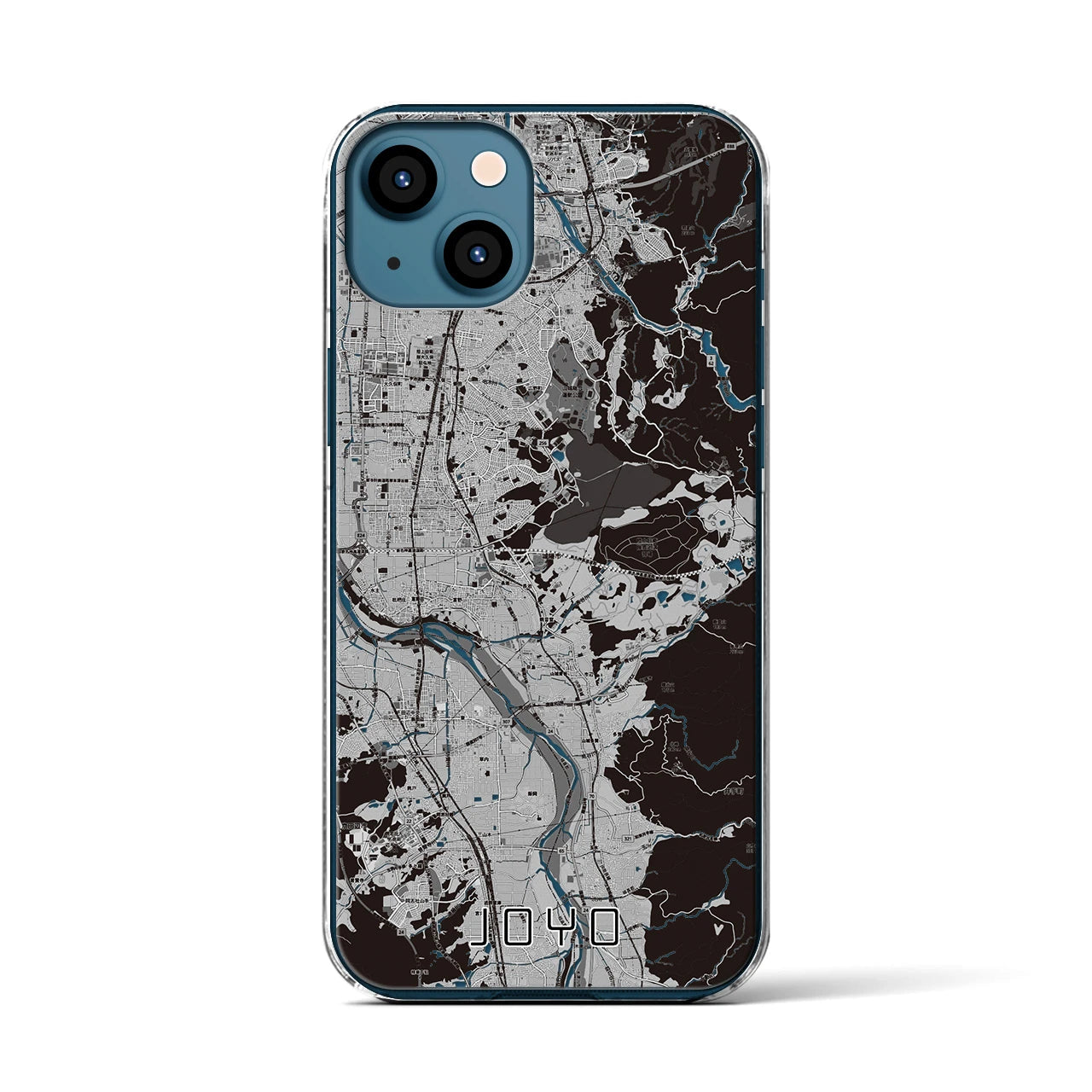 【城陽(京都府)】地図柄iPhoneケース(クリアタイプ)