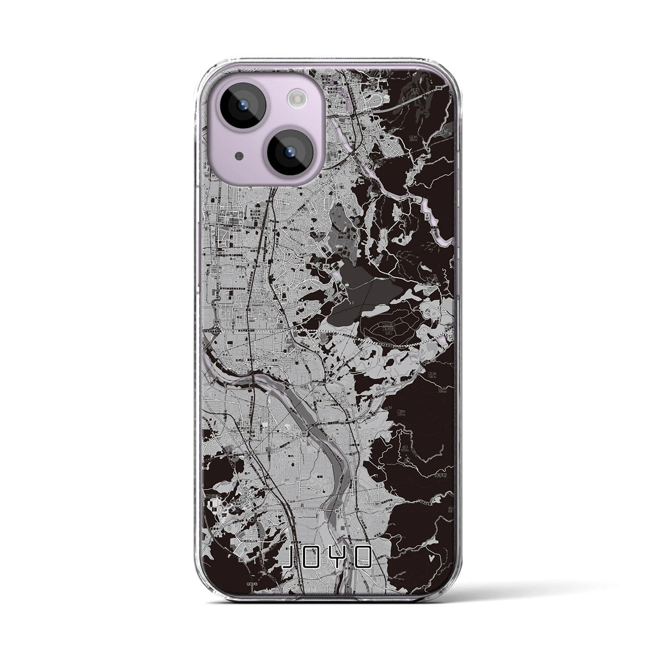 【城陽(京都府)】地図柄iPhoneケース(クリアタイプ)