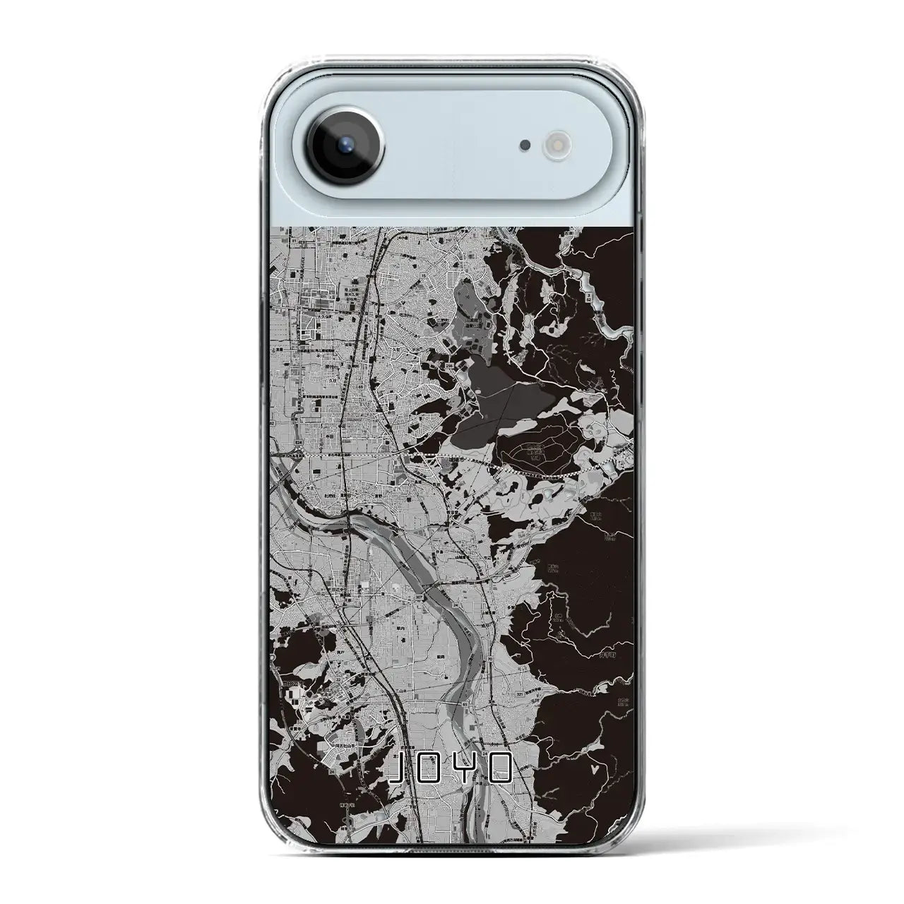 【城陽(京都府)】地図柄iPhoneケース(クリアタイプ)モノトーン・iPhone 17 Pro Max 用