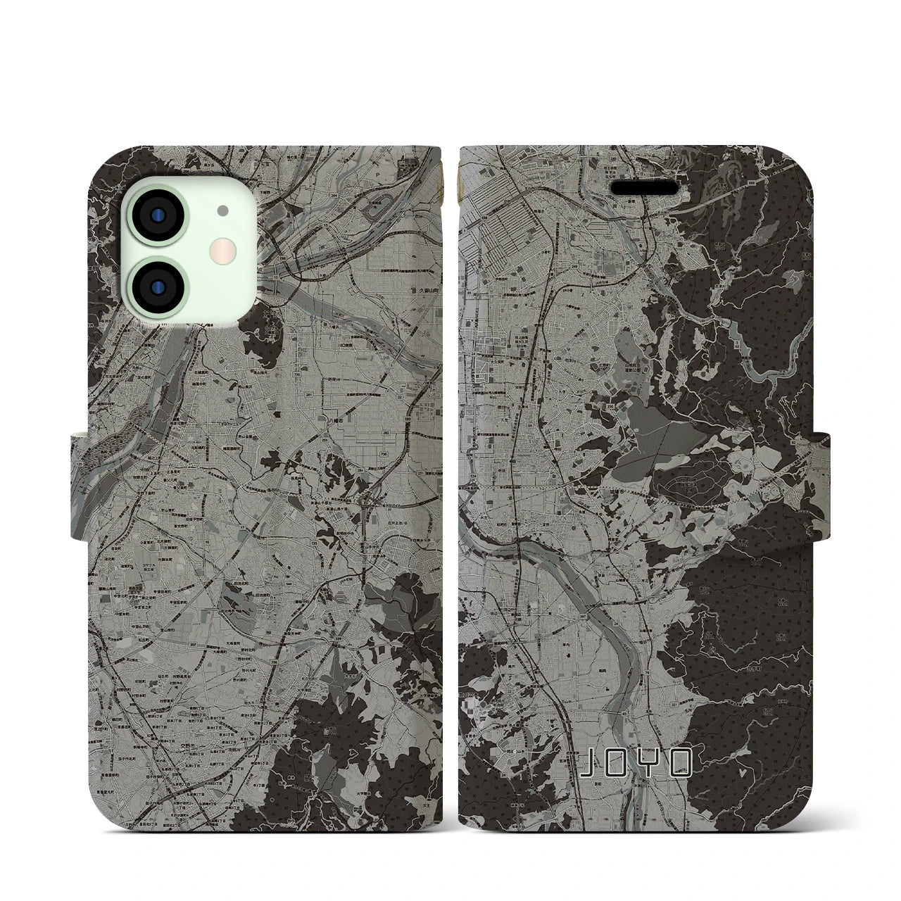 【城陽(京都府)】地図柄iPhoneケース(手帳タイプ)