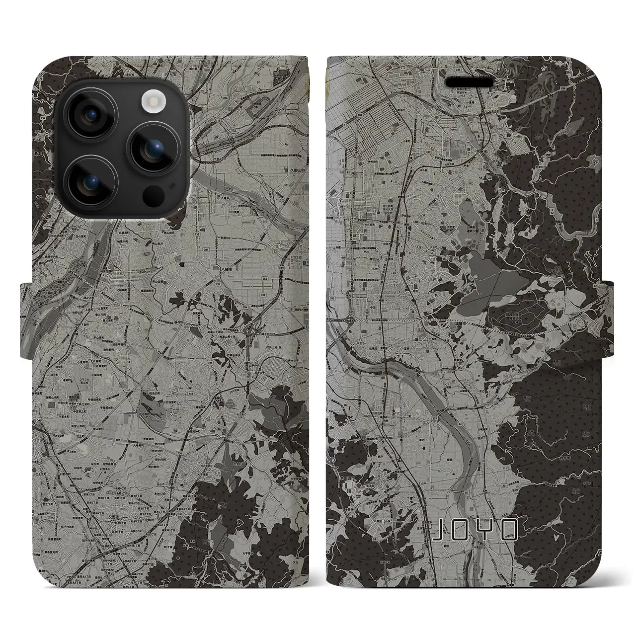 【城陽(京都府)】地図柄iPhoneケース(手帳タイプ)