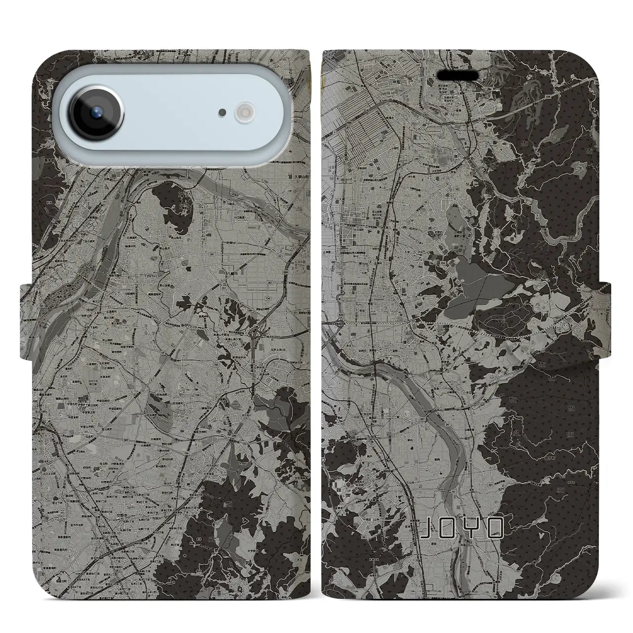 【城陽(京都府)】地図柄iPhoneケース(手帳タイプ)