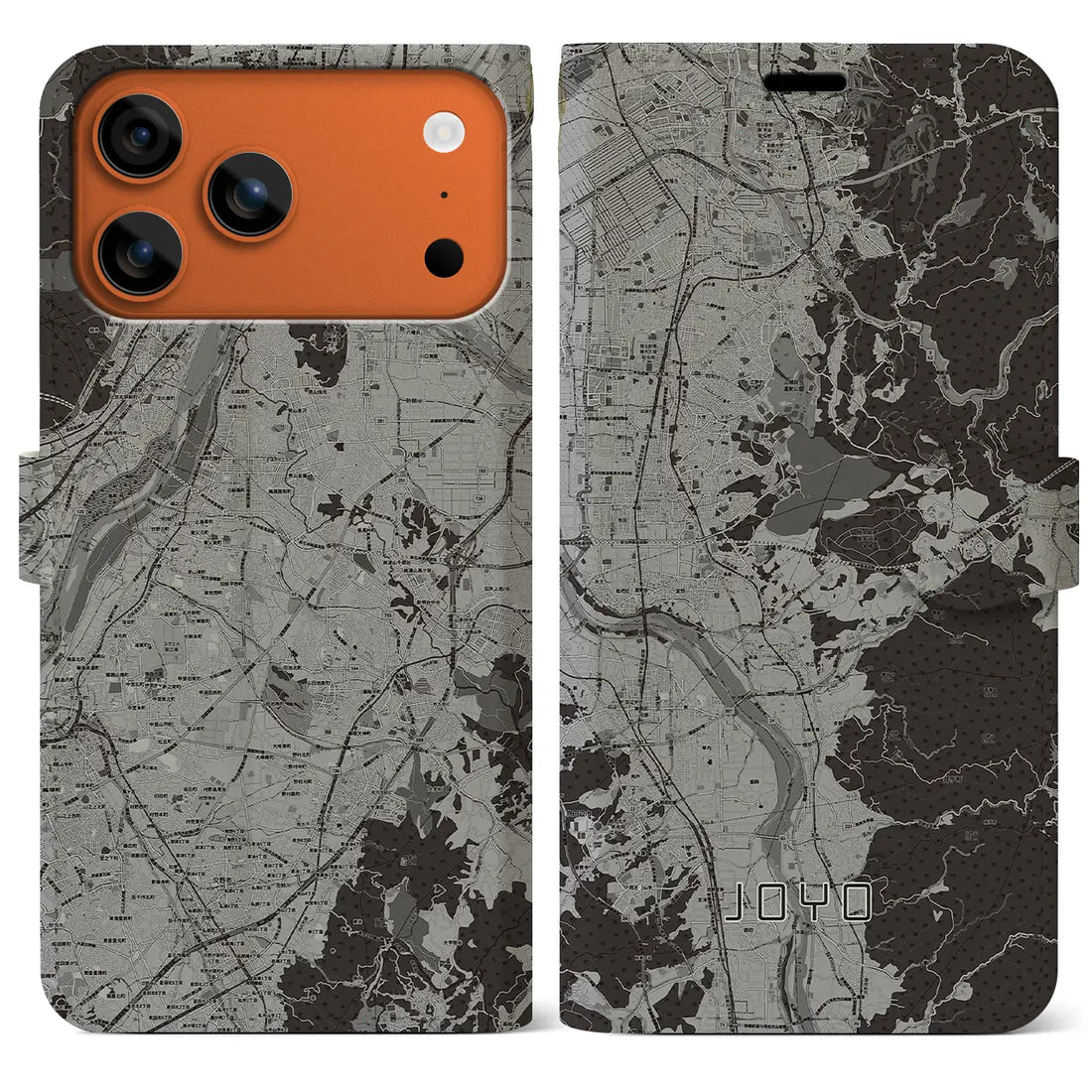 【城陽(京都府)】地図柄iPhoneケース(手帳タイプ)