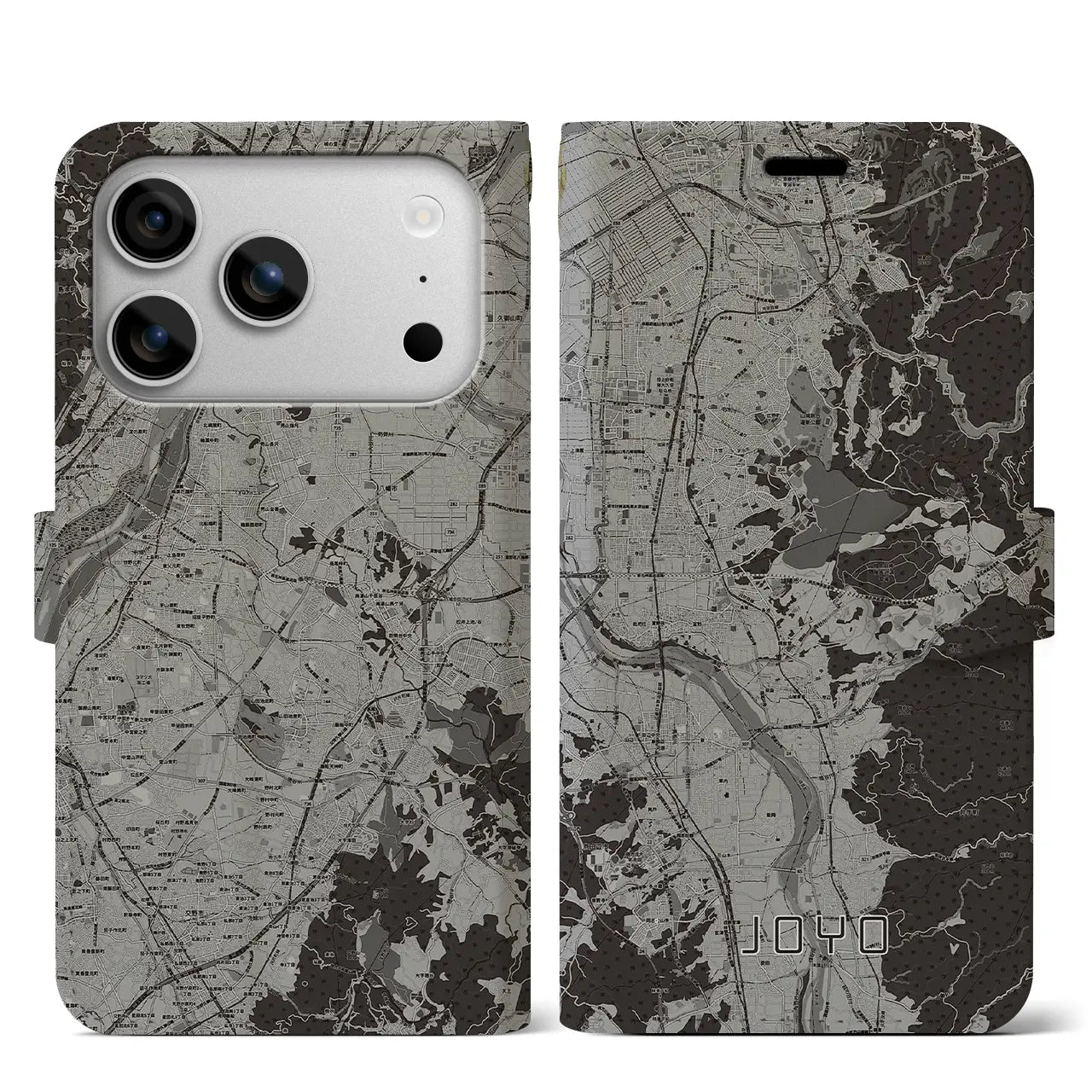 【城陽(京都府)】地図柄iPhoneケース(手帳タイプ)