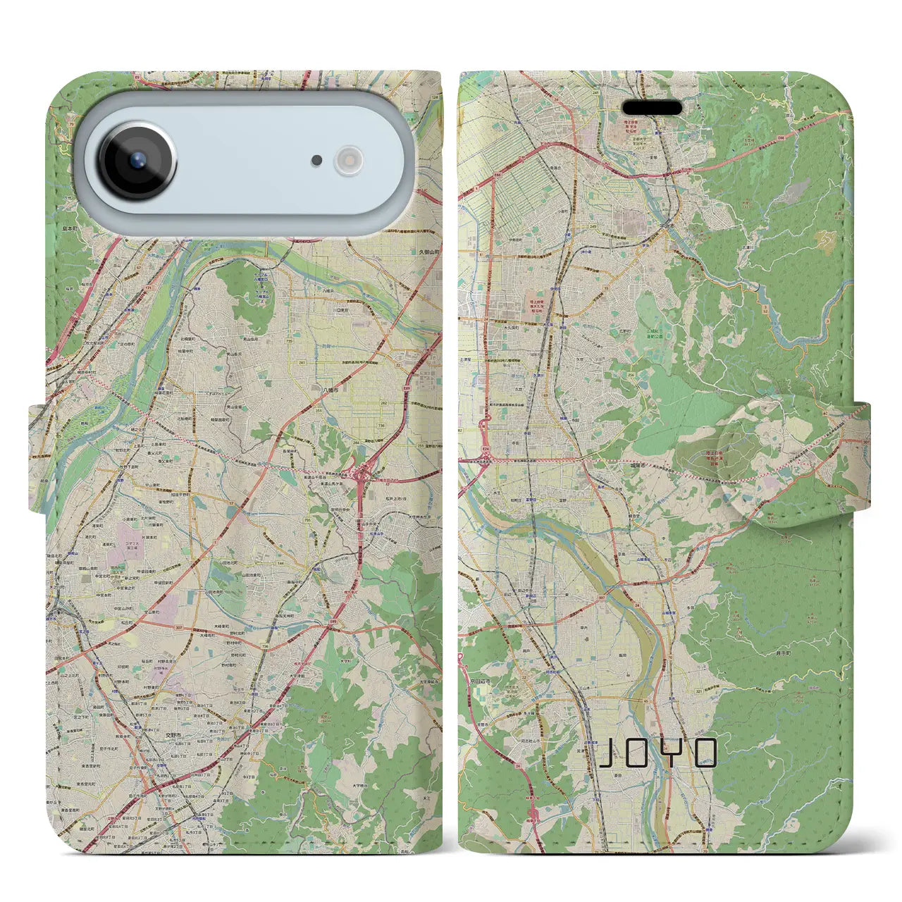 【城陽(京都府)】地図柄iPhoneケース(手帳タイプ)