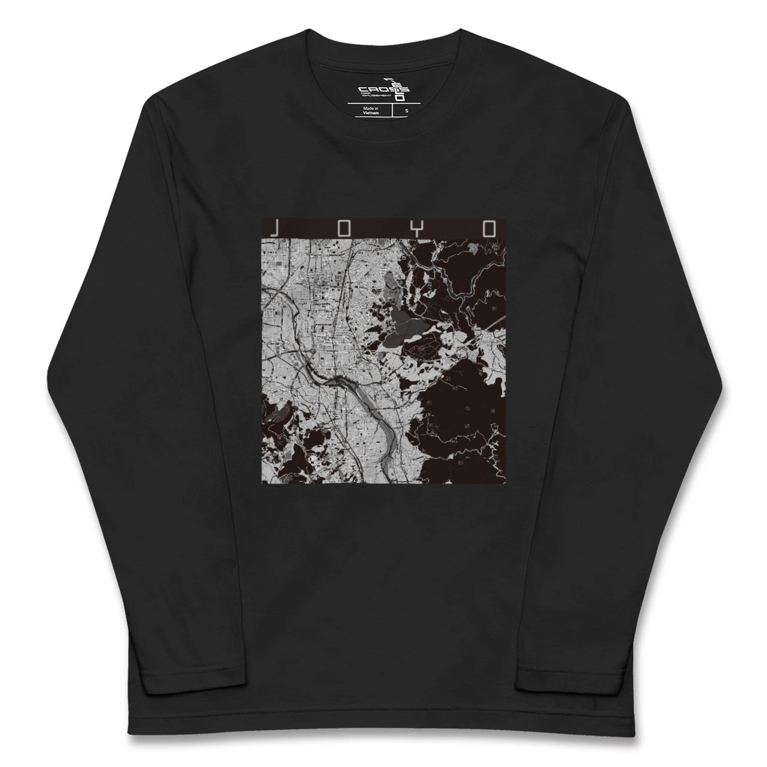 【城陽(京都府)】地図柄ロングスリーブTシャツ