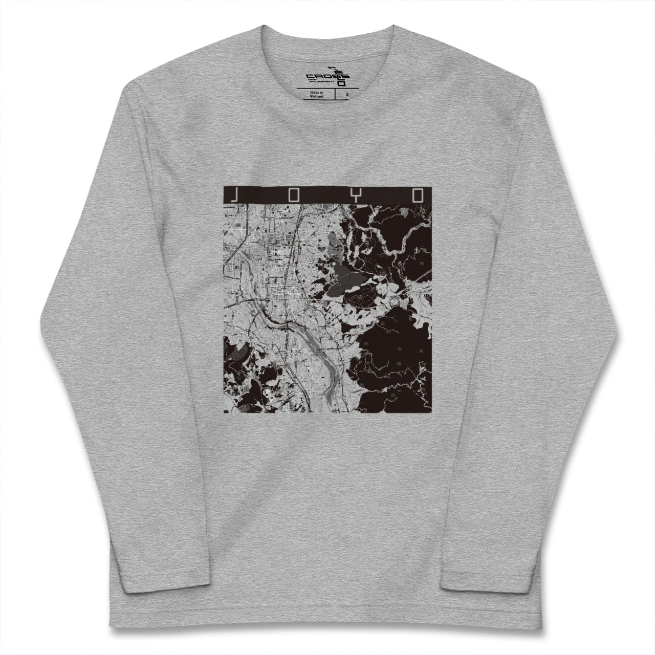 【城陽(京都府)】地図柄ロングスリーブTシャツ