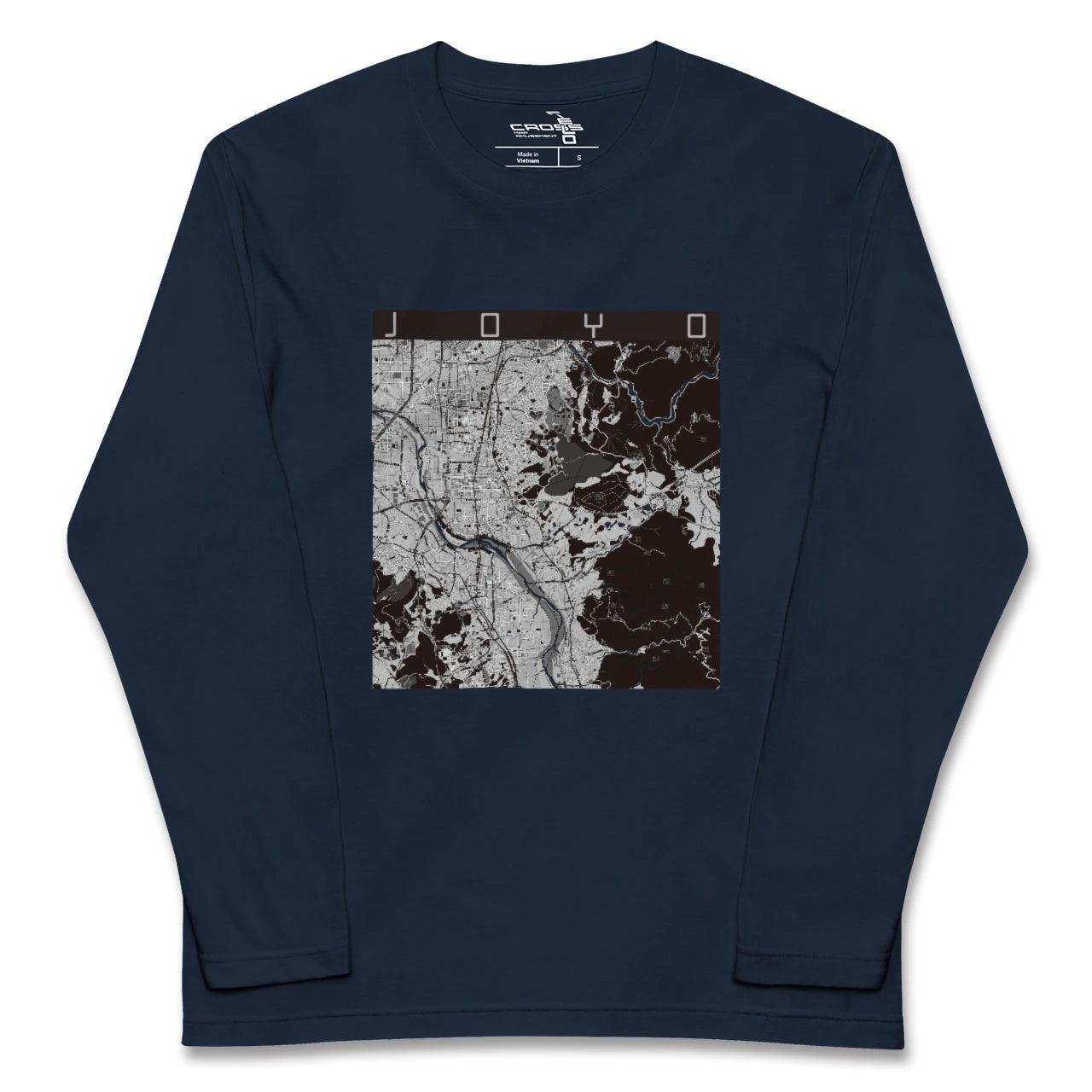 【城陽(京都府)】地図柄ロングスリーブTシャツ