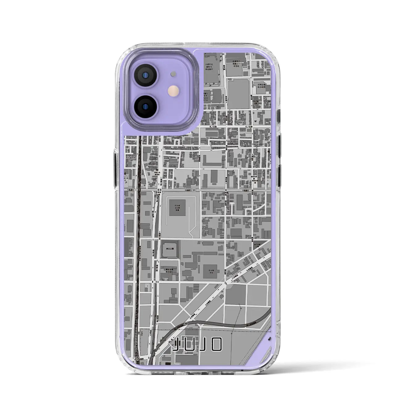 【十条(京都府)】地図柄iPhoneケース(MagSafeタイプ)