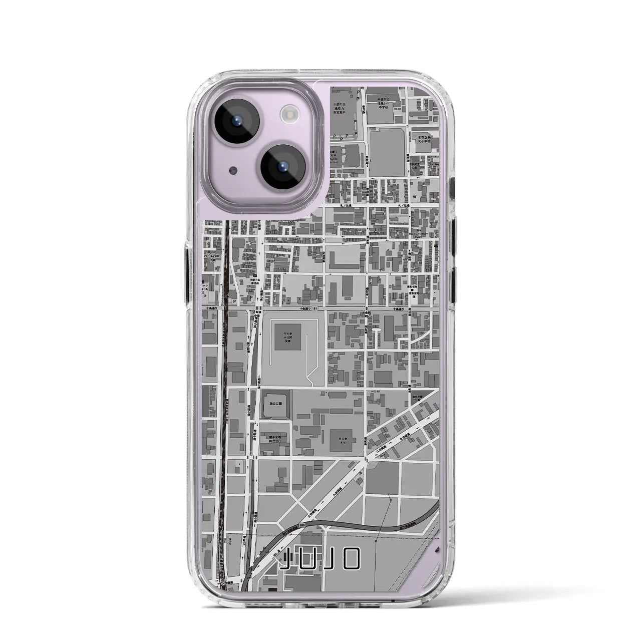 【十条(京都府)】地図柄iPhoneケース(MagSafeタイプ)
