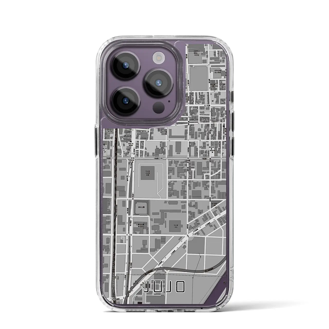 【十条(京都府)】地図柄iPhoneケース(MagSafeタイプ)