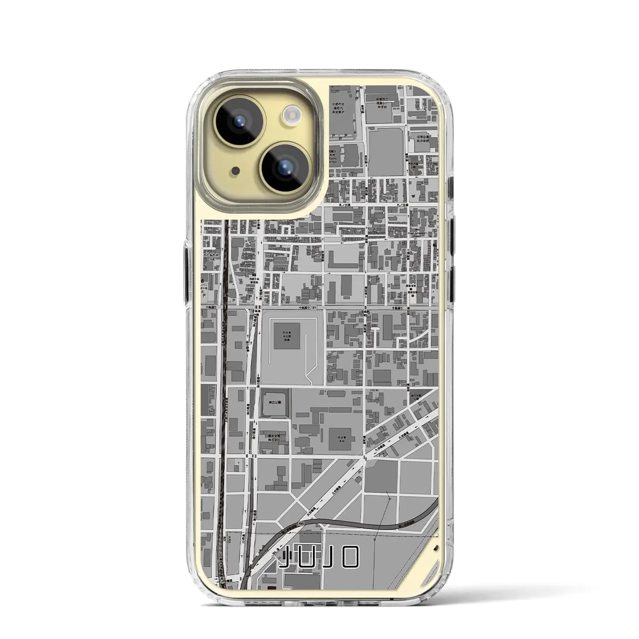 【十条(京都府)】地図柄iPhoneケース(MagSafeタイプ)