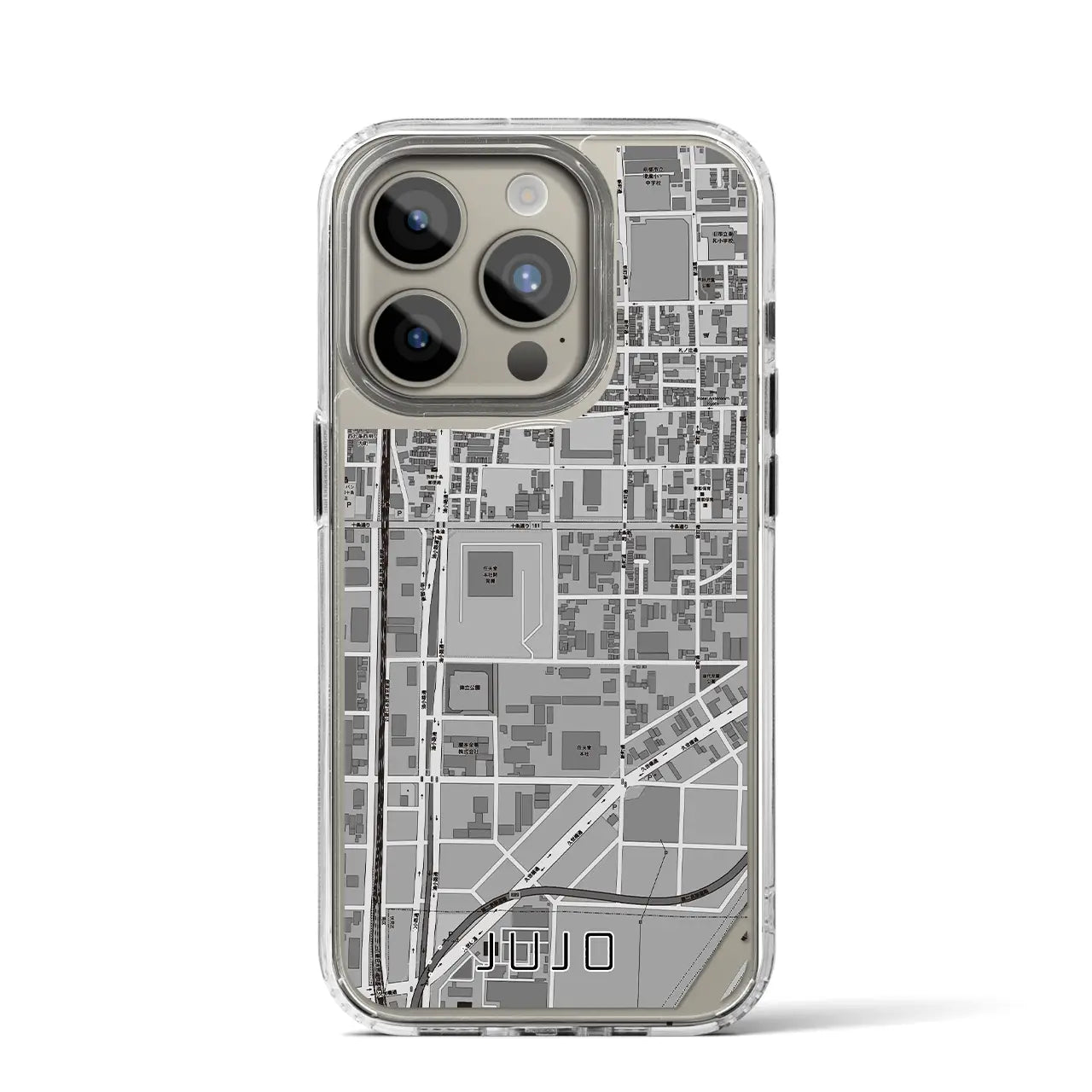 【十条(京都府)】地図柄iPhoneケース(MagSafeタイプ)