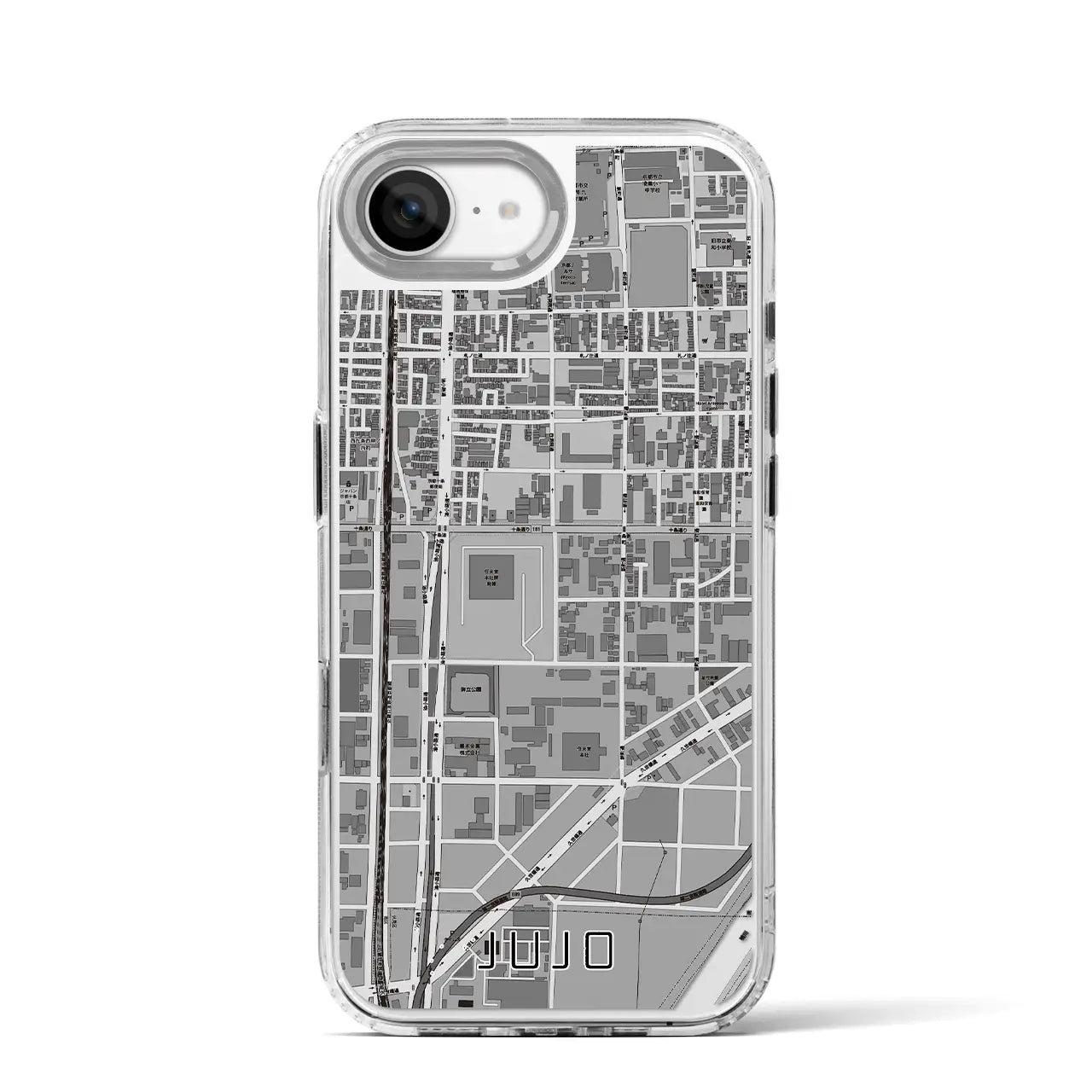 【十条(京都府)】地図柄iPhoneケース(MagSafeタイプ)
