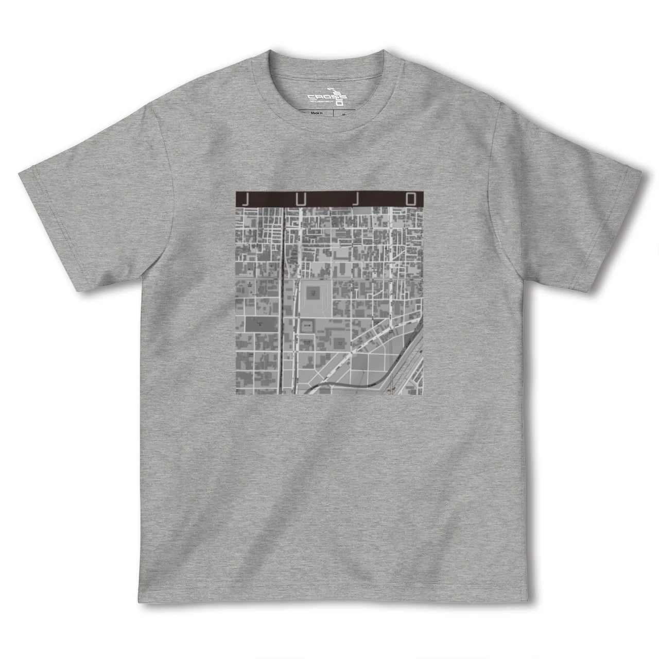 【十条(京都府)(京都府)】地図柄ヘビーウェイトTシャツ