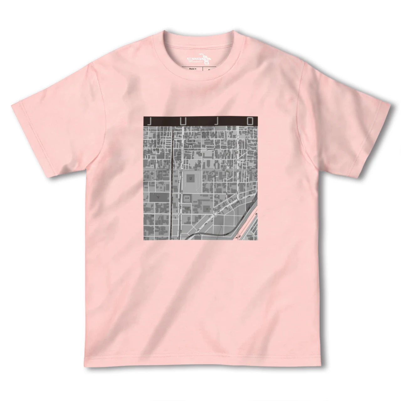 【十条(京都府)(京都府)】地図柄ヘビーウェイトTシャツ