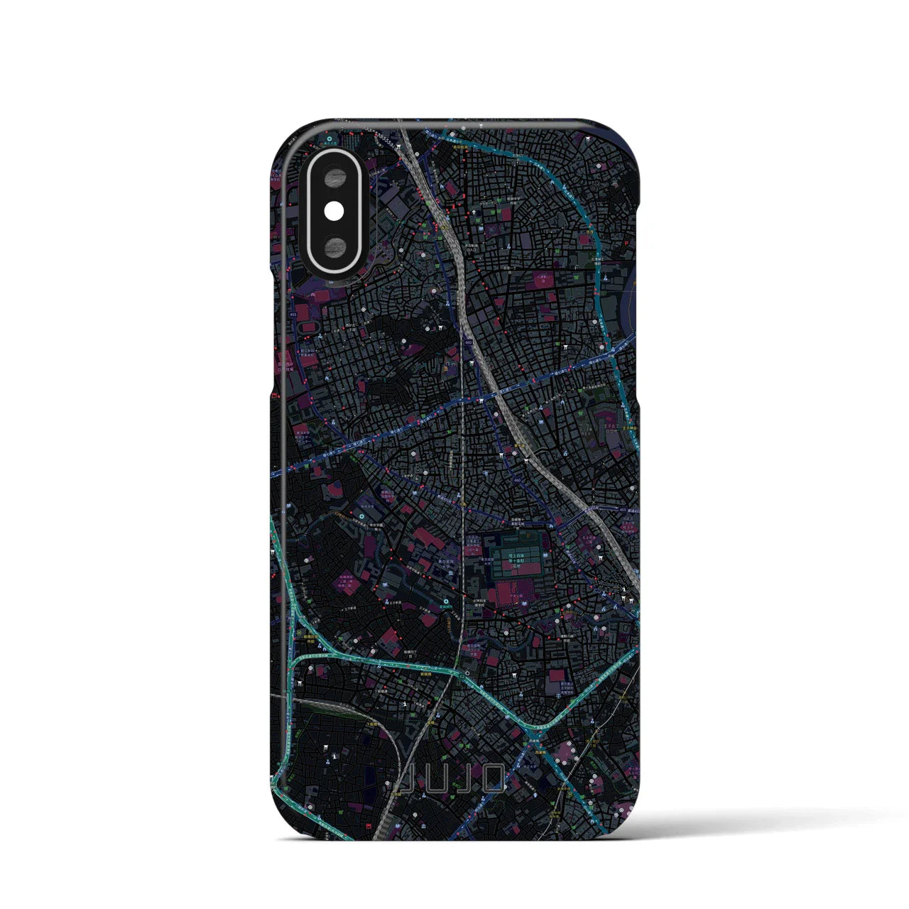 【十条(東京都)】地図柄iPhoneケース(バックカバータイプ)