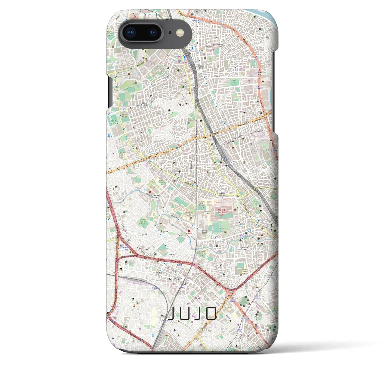 【十条(東京都)】地図柄iPhoneケース(バックカバータイプ)