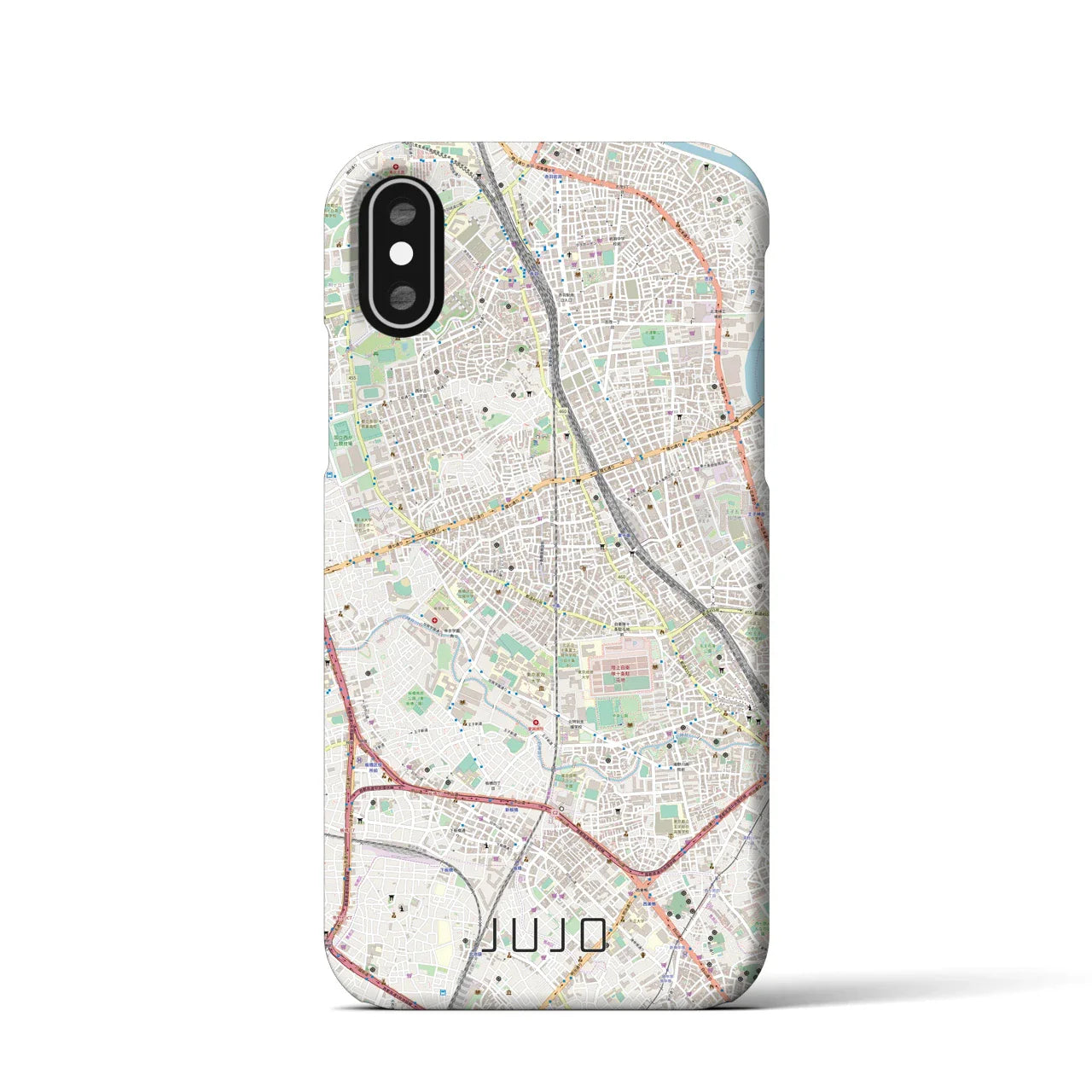 【十条(東京都)】地図柄iPhoneケース(バックカバータイプ)