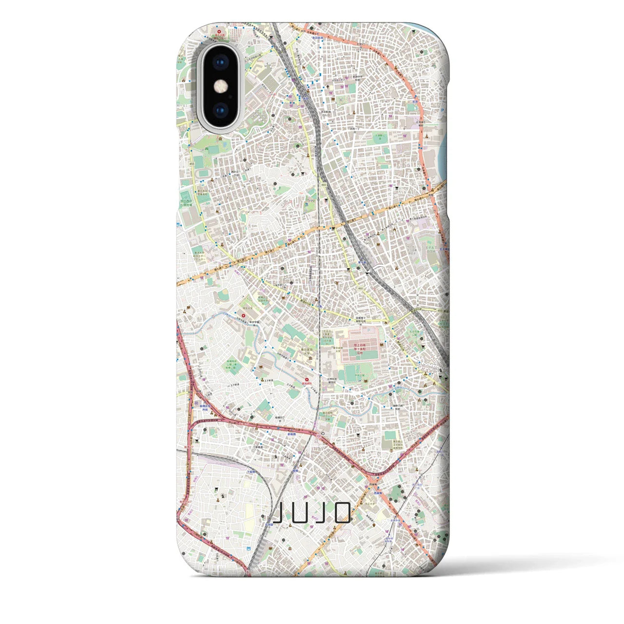 【十条(東京都)】地図柄iPhoneケース(バックカバータイプ)