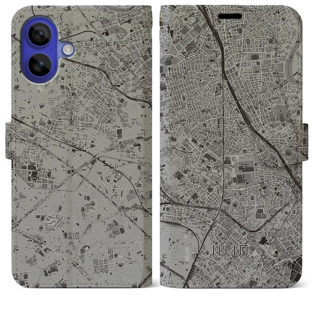 【十条(東京都)】地図柄iPhoneケース(手帳タイプ)