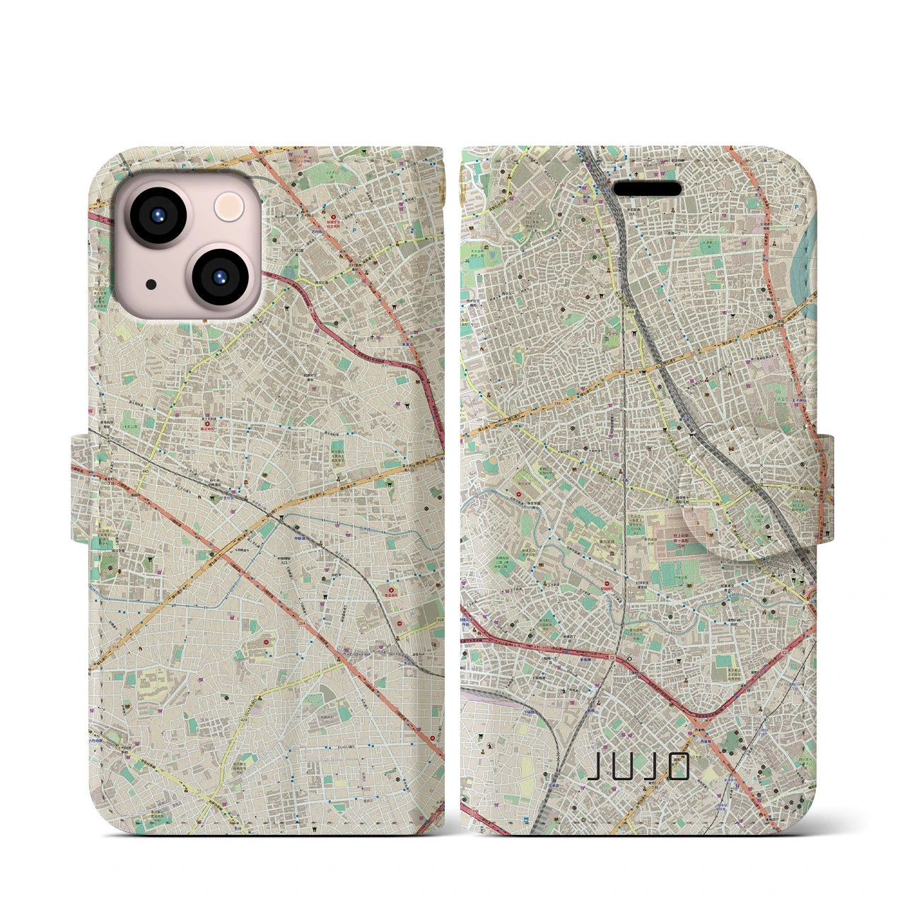 【十条(東京都)】地図柄iPhoneケース(手帳タイプ)