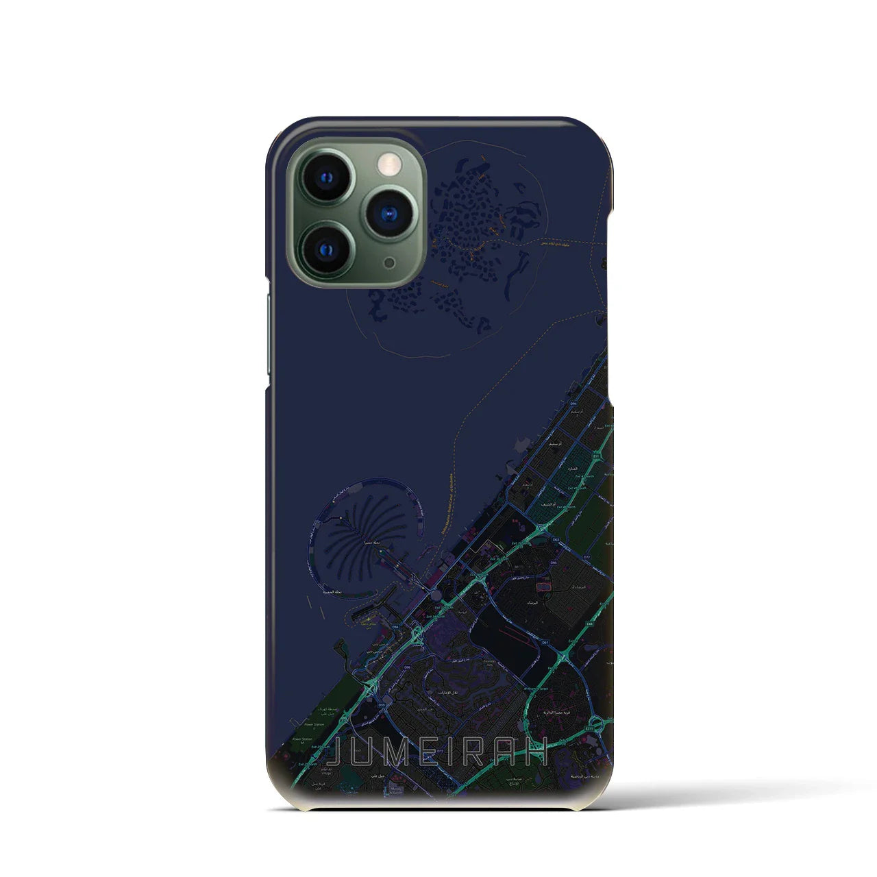 【ジュメイラ(アラブ首長国連邦)】地図柄iPhoneケース(バックカバータイプ)
