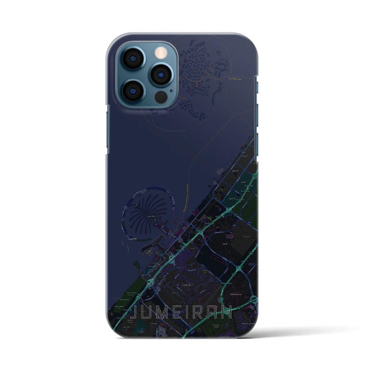 【ジュメイラ(アラブ首長国連邦)】地図柄iPhoneケース(バックカバータイプ)