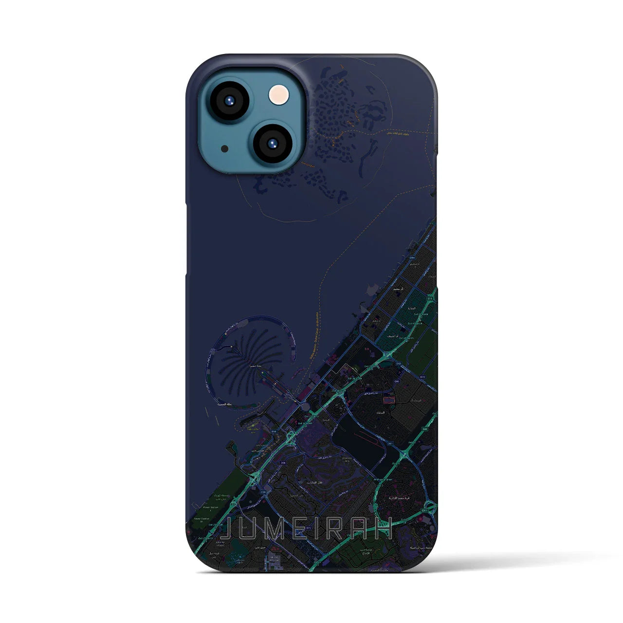 【ジュメイラ(アラブ首長国連邦)】地図柄iPhoneケース(バックカバータイプ)