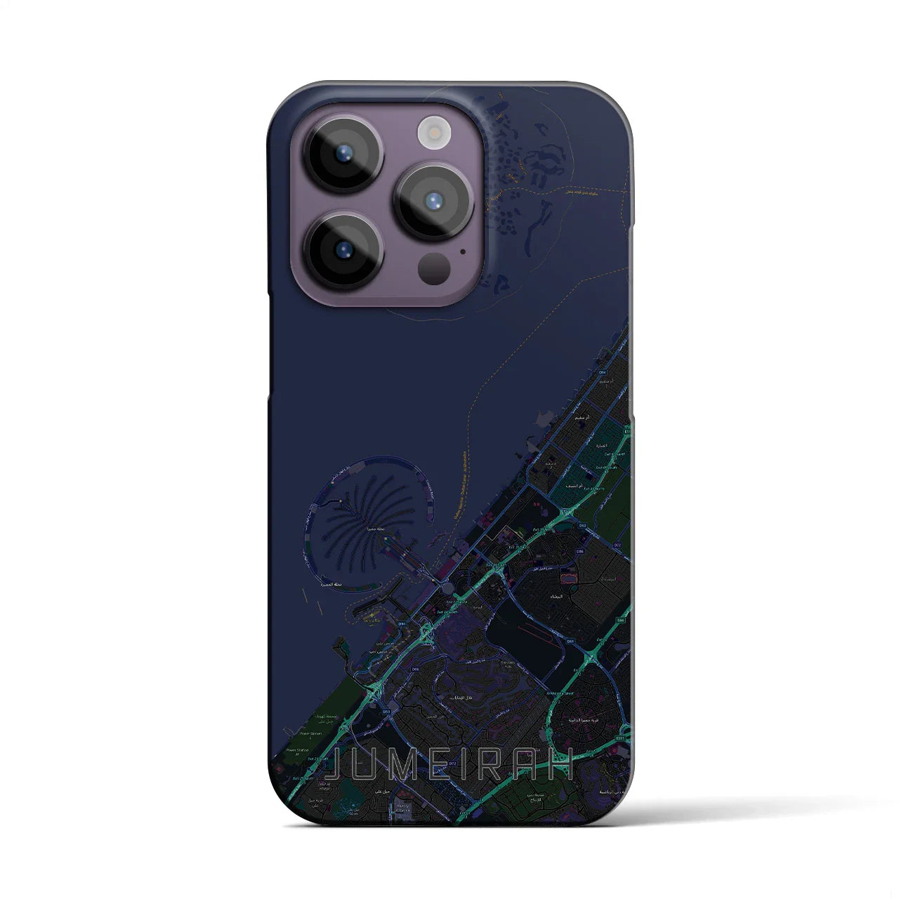 【ジュメイラ(アラブ首長国連邦)】地図柄iPhoneケース(バックカバータイプ)